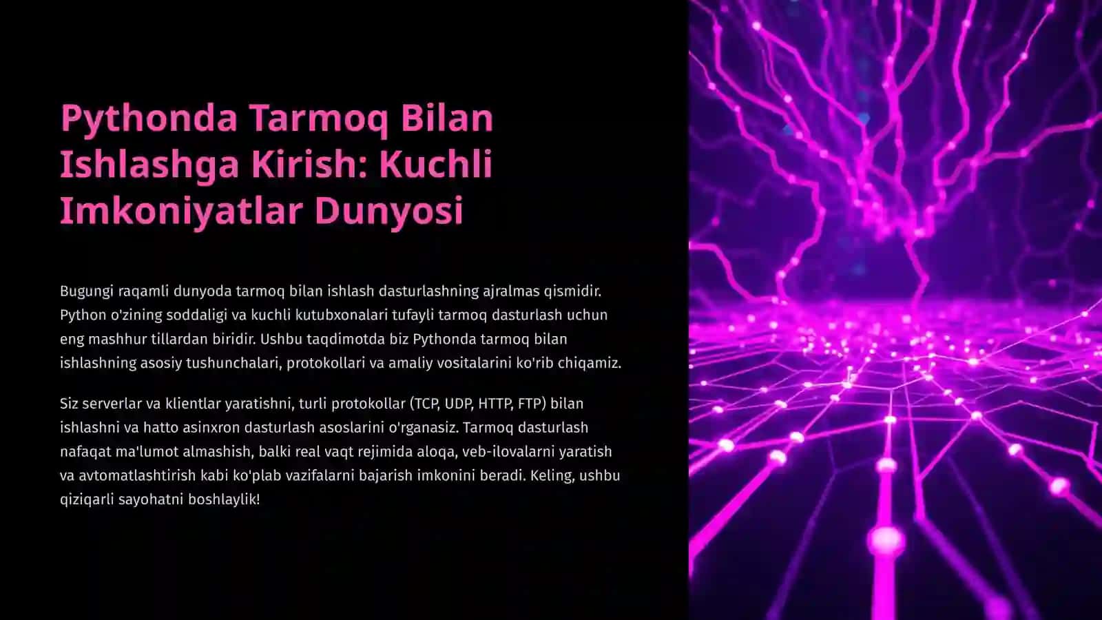 Pythonda Tarmoq Bilan Ishlashga Kirish: Kuchli Imkoniyatlar Dunyosi 2