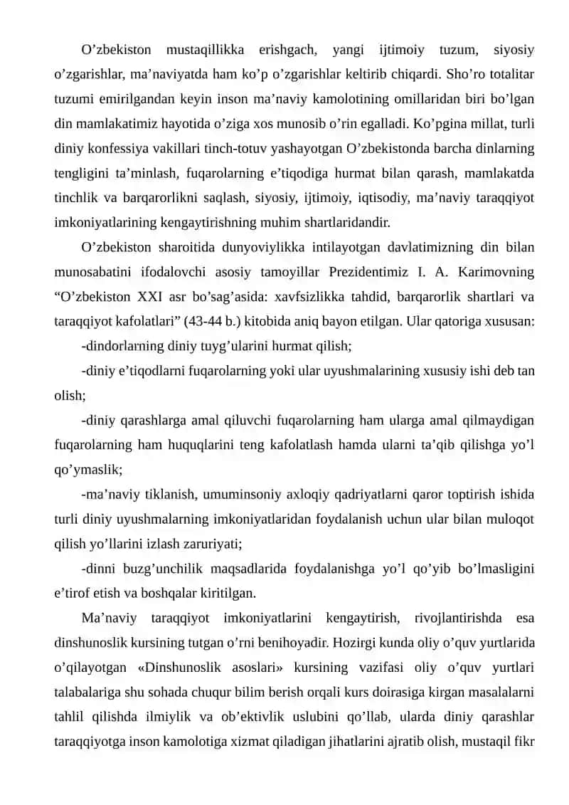 Din ijtimoiy madaniyat hodisa sifatidagi ahamiyati 2
