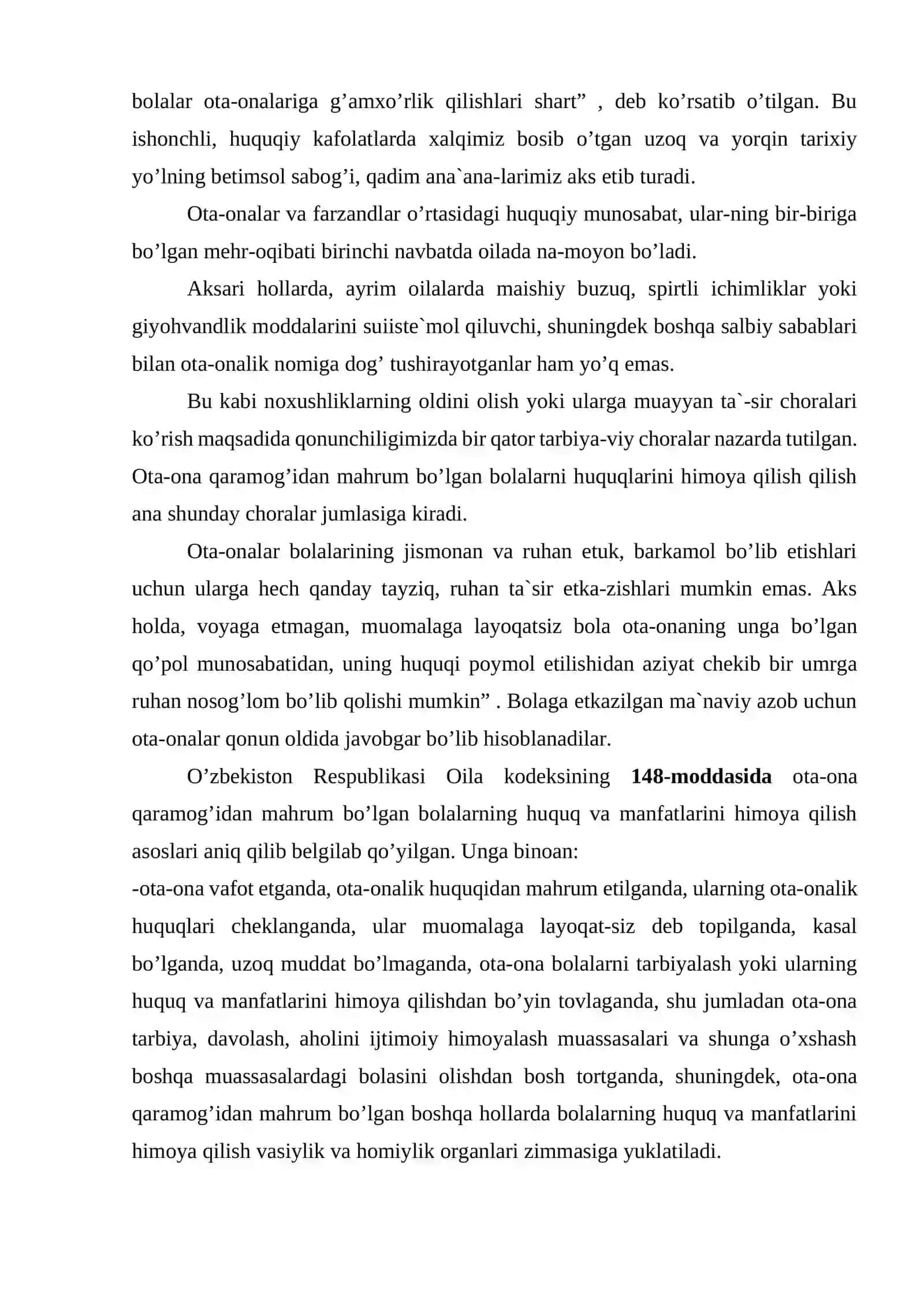 O'zbekistonda institutsional muassasa bitiruvchilarining ijtimoiy himoyalash tizimi 2