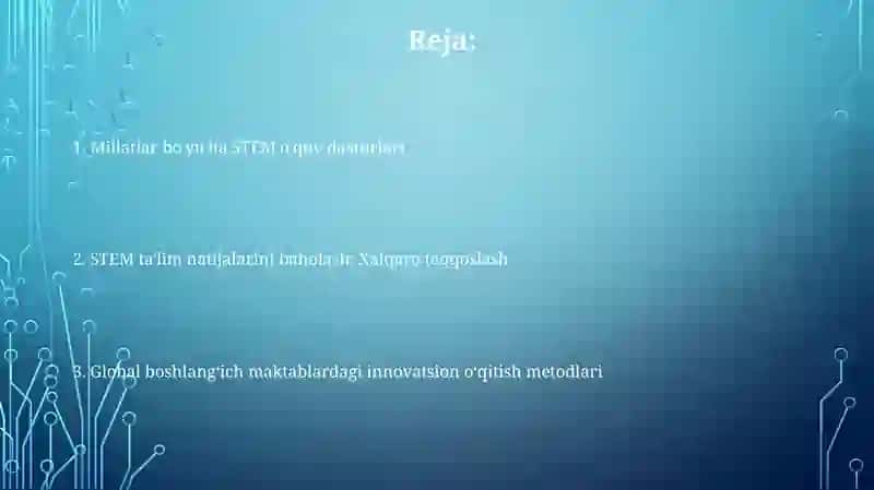 STEM o'quv dasturlari 2