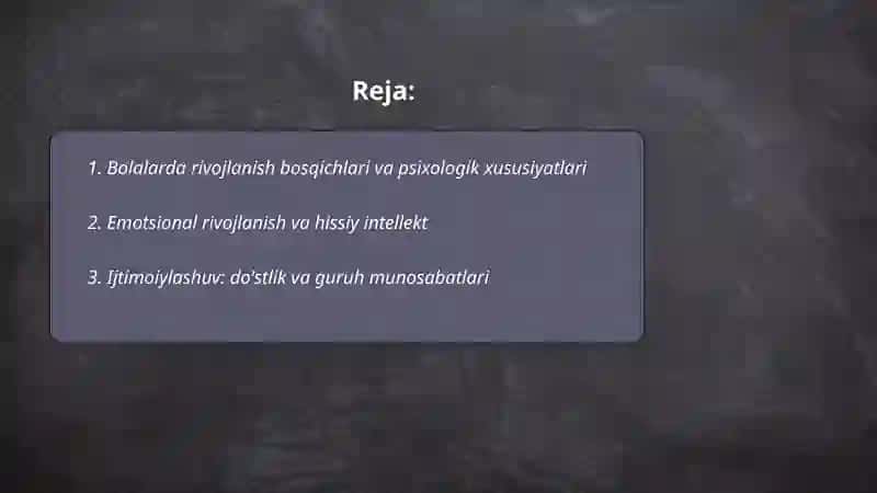 Bolalar psixologiyasi 2