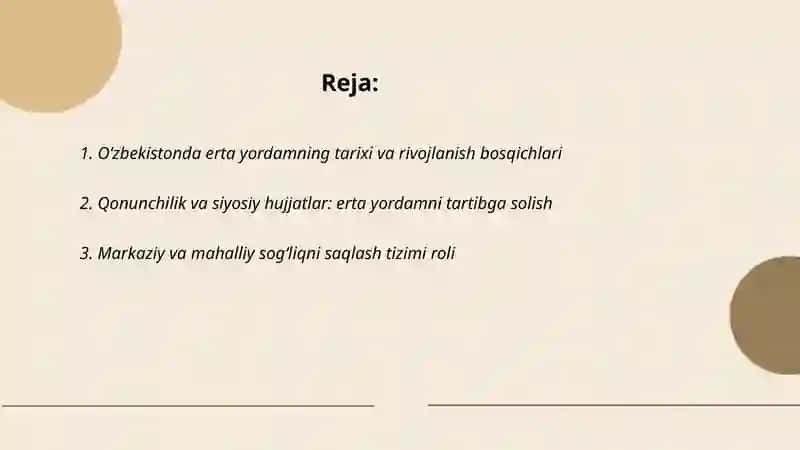 Oʻzbekistonda ilk yoshdagi bolalarga erta yordamni yuzaga kelishi va rivojlanishi 2