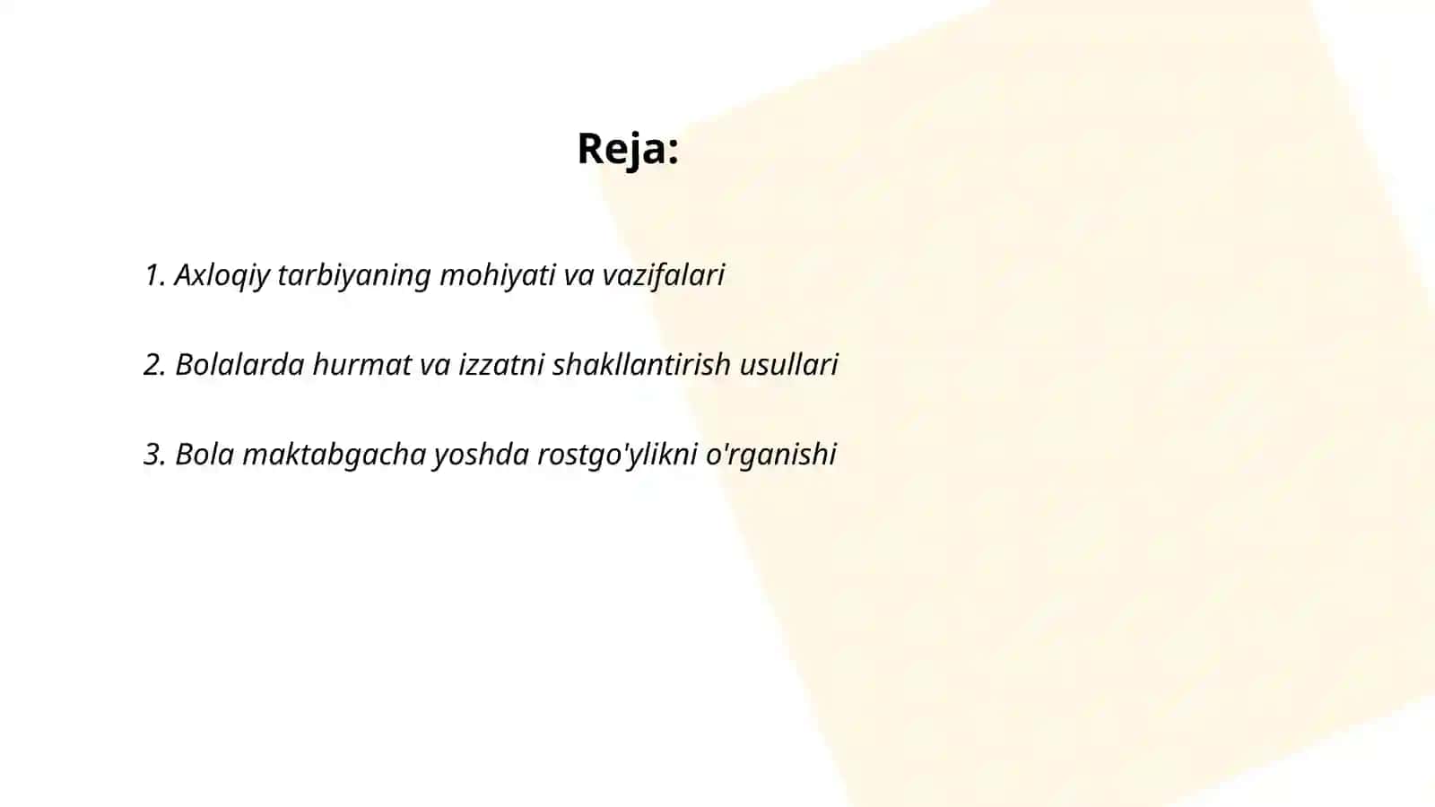 Jamoa shaxs axloqiy komolotning asosi. Maktabgacha yoshdagi bolalarda axloqiy sifatlarni tarbiyalash 2