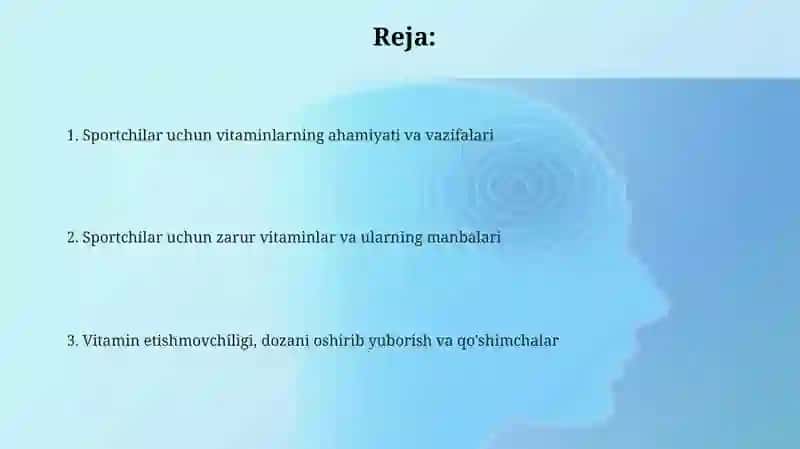 Vitaminlar sportchilar uchun ahamiyati 2