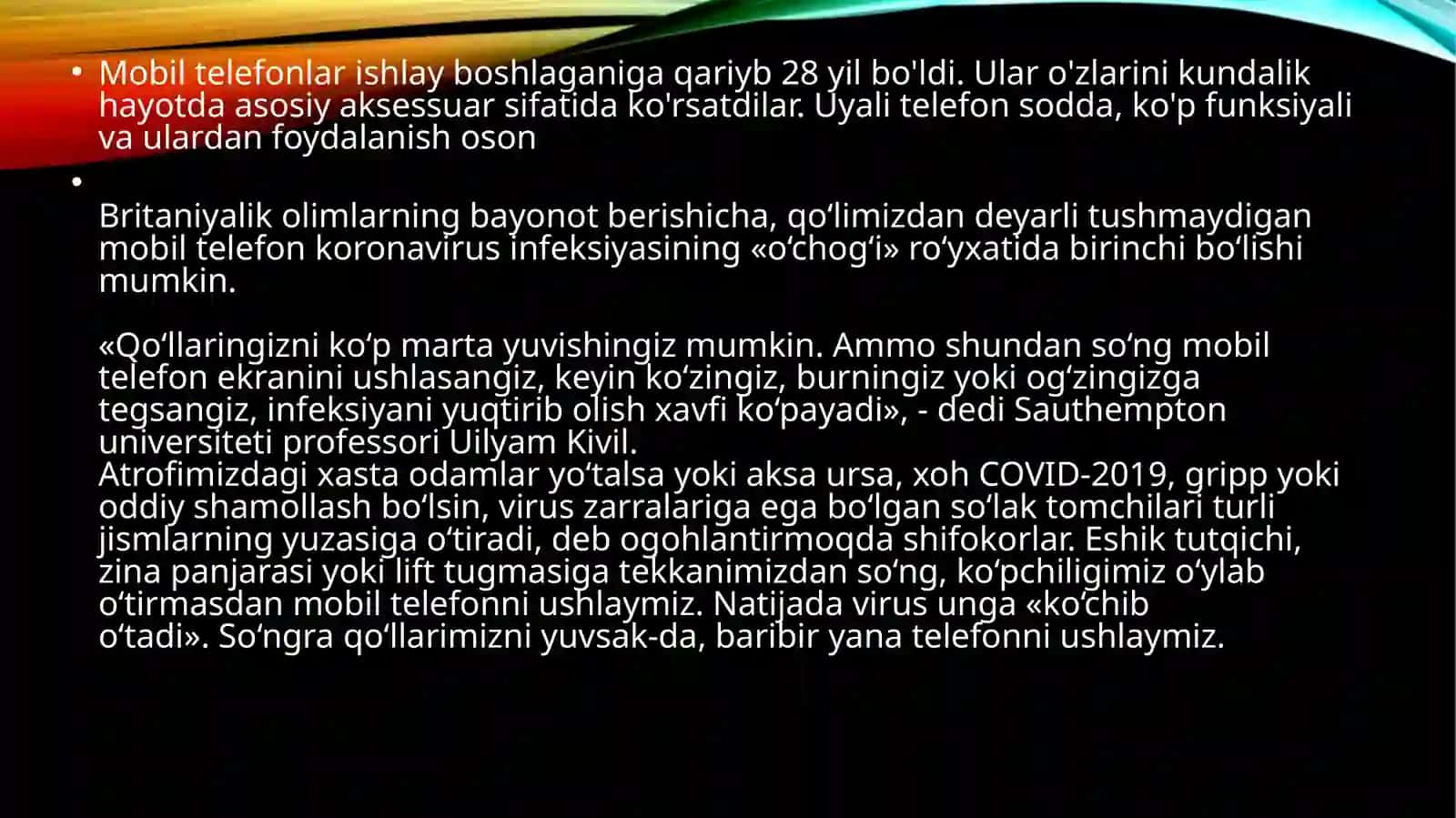 MOBIL TELEFON BAKTERIAL KONTAMINATSIYASI 2
