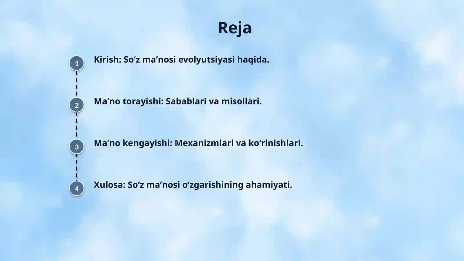 Soʻzning ma'noviy taraqqiyoti. Leksema ma'nosining torayishi va kengayishi 2