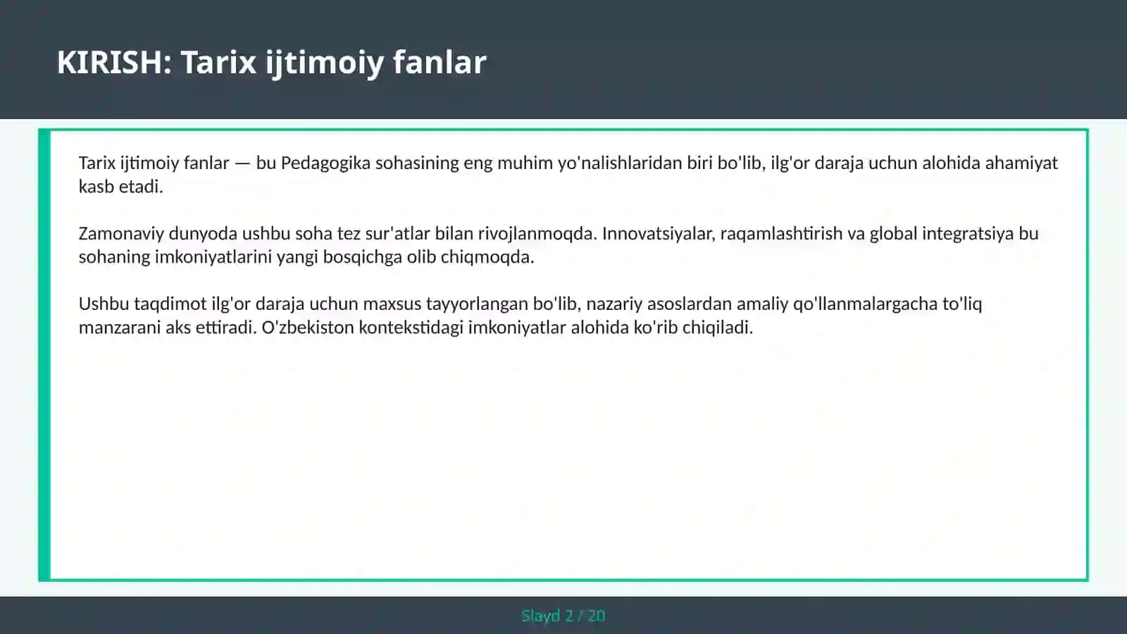 Tarix ijtimoiy fanlar 2