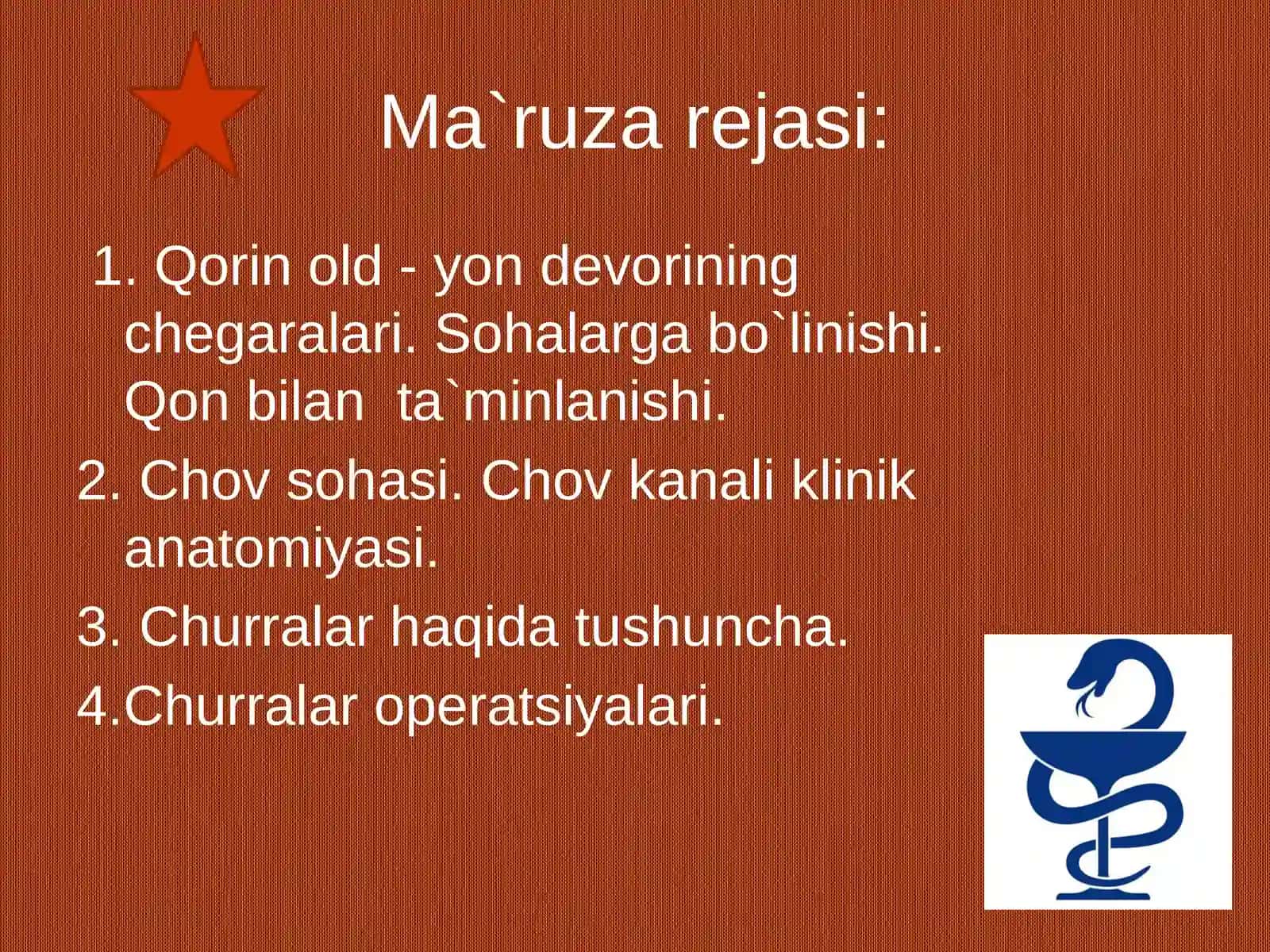 Qorinold-yondevorining klinika anatomiyasi 2