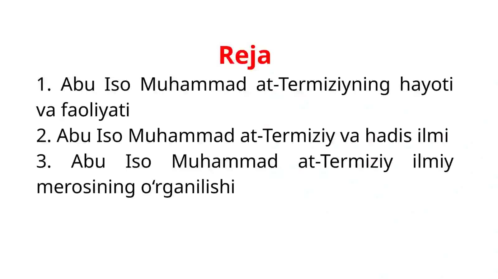 Abu Iso Muhammad Termiziyning hayoti va ilmiy merosi 2