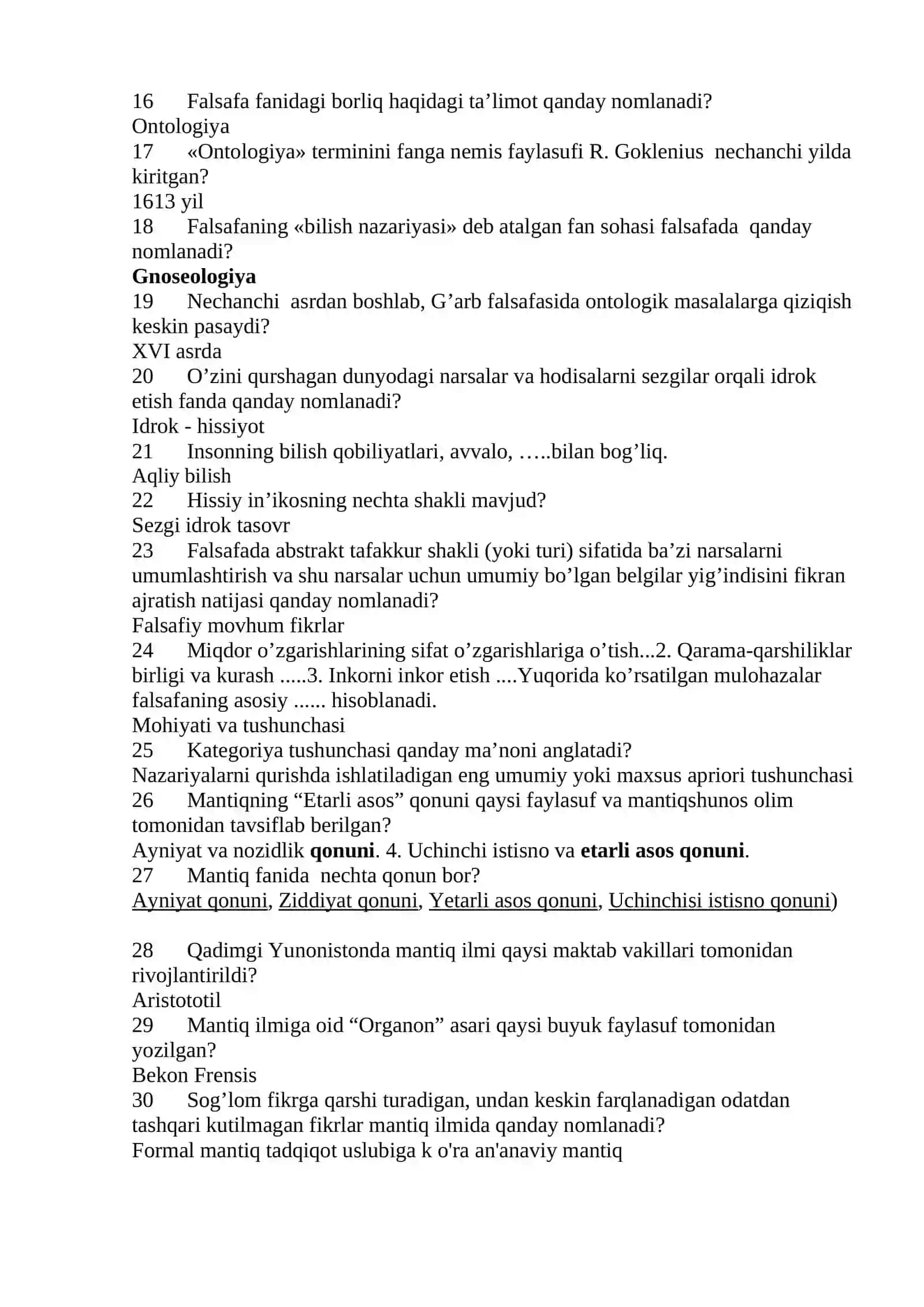Savol javoblar 2