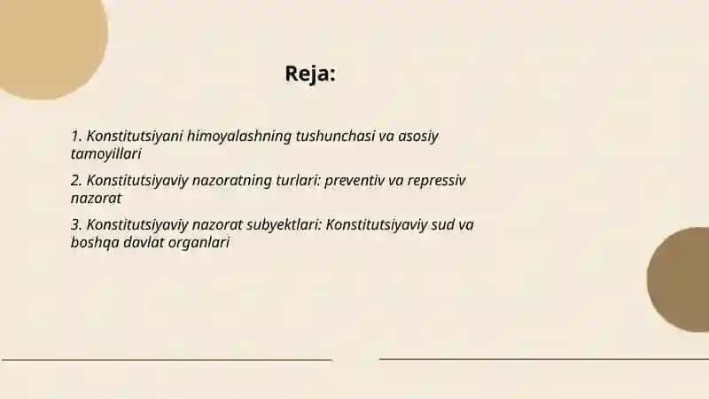 Konstitutsiyani himoyalash va konstitutsiyaviy nazorat 2