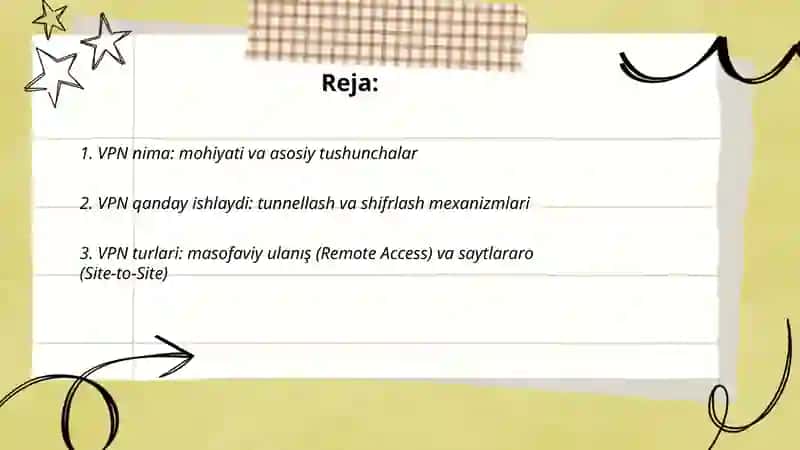 VPN texnalogiyasi mohiyati turlari va avzalliklari 2