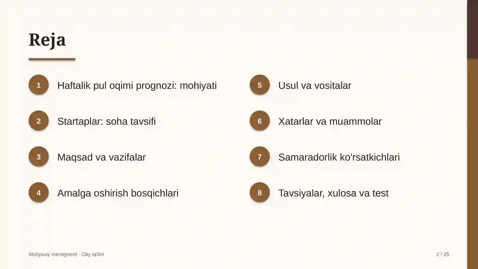 startaplarda haftalik pul oqimi prognozini tuzish 5695 2