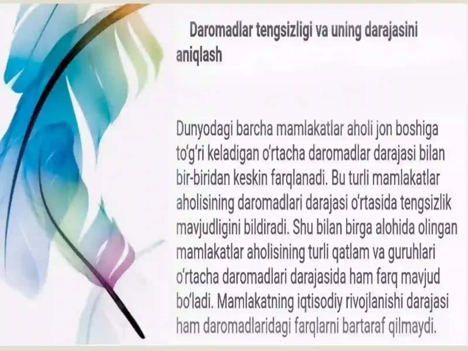 Daromadtengsizligivaunianiqlashusullari 2