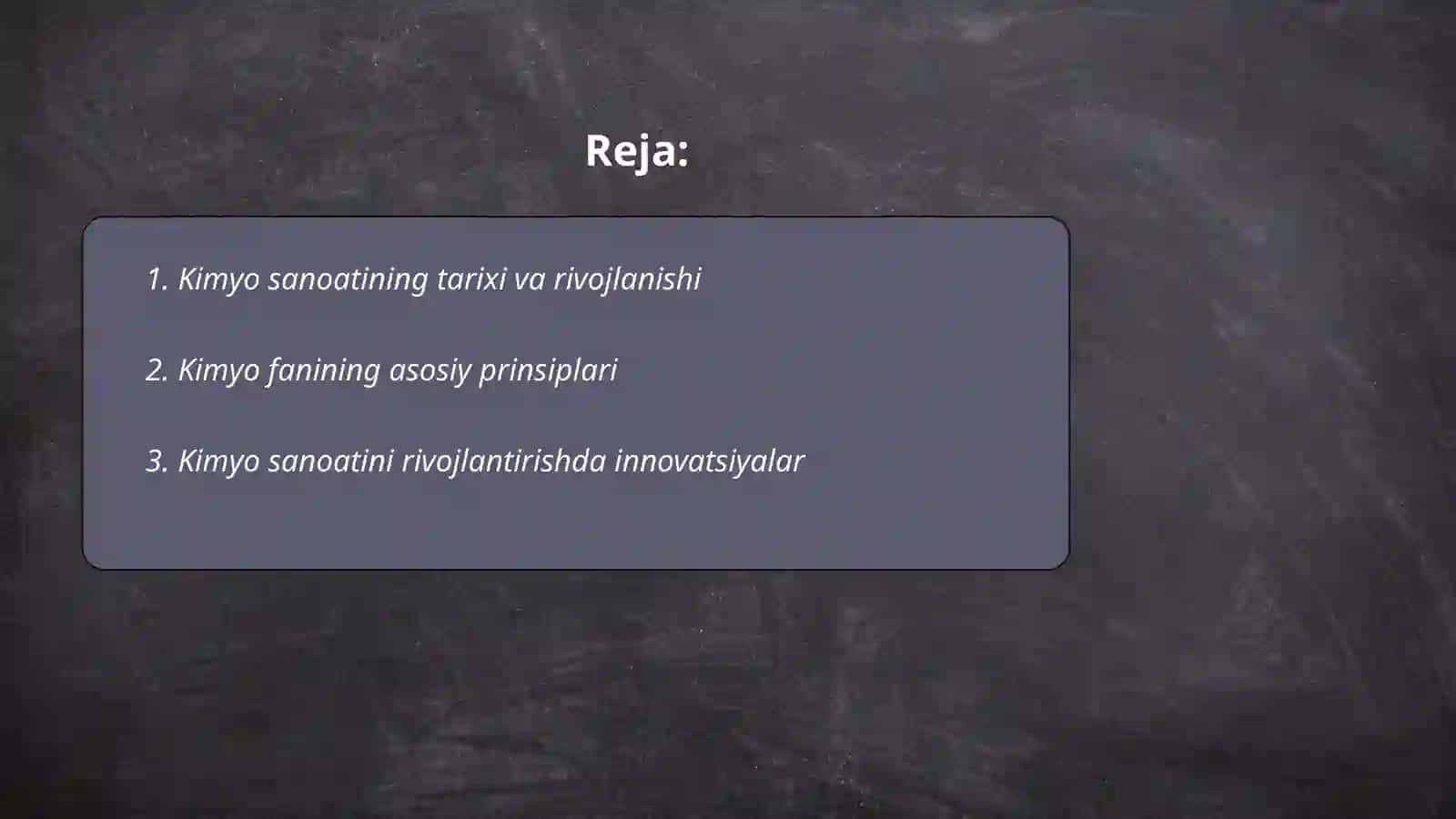 Kimyo fanining sanoat va xalq xoʻjaligi rivojidagi ahamiyati 2