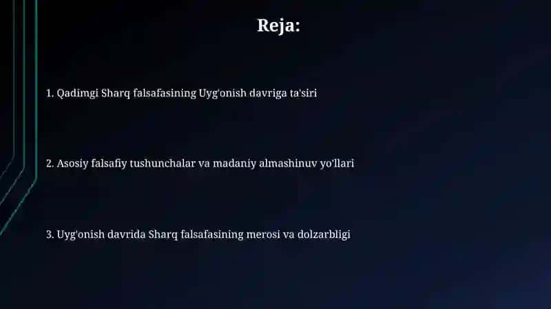 Qadimgi asr Sharq falsafasi va uygʻonish davri 2