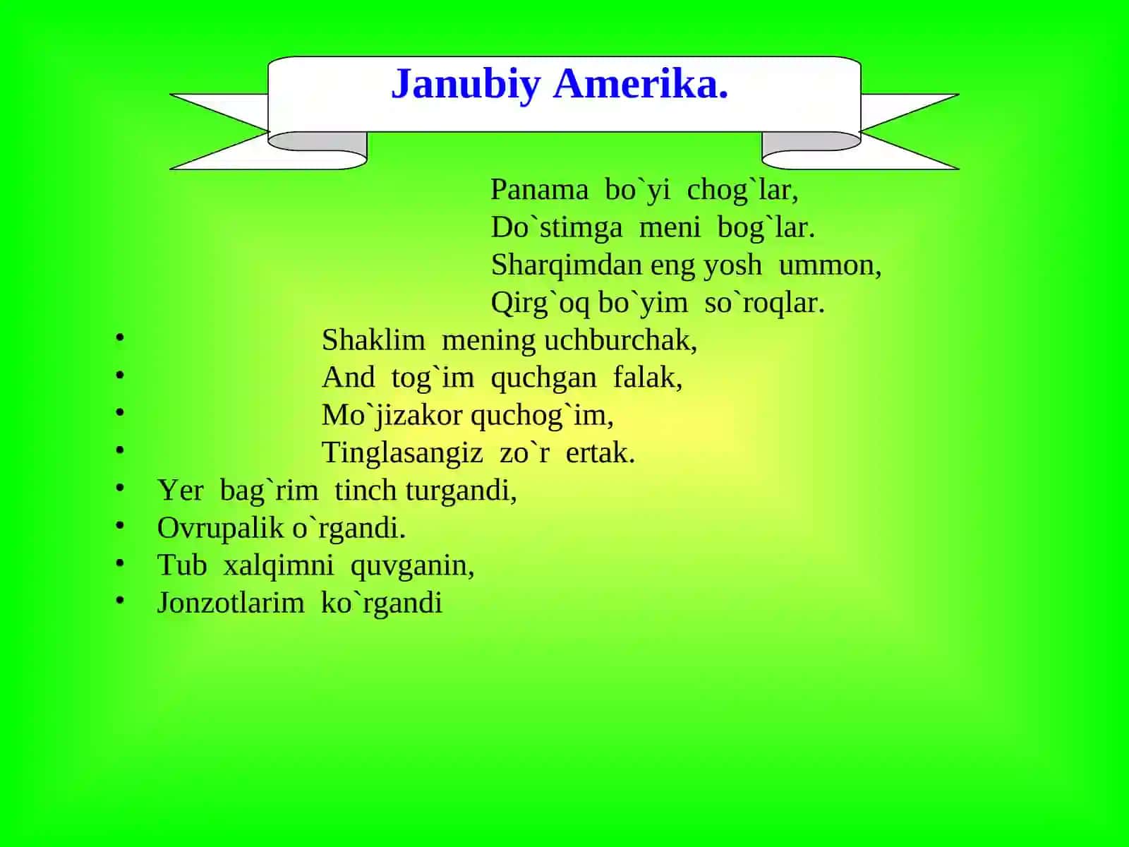 Janubiy Amerika 2