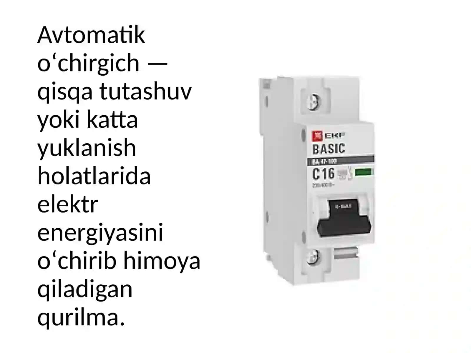 Avtomatik oʻchirgich 2