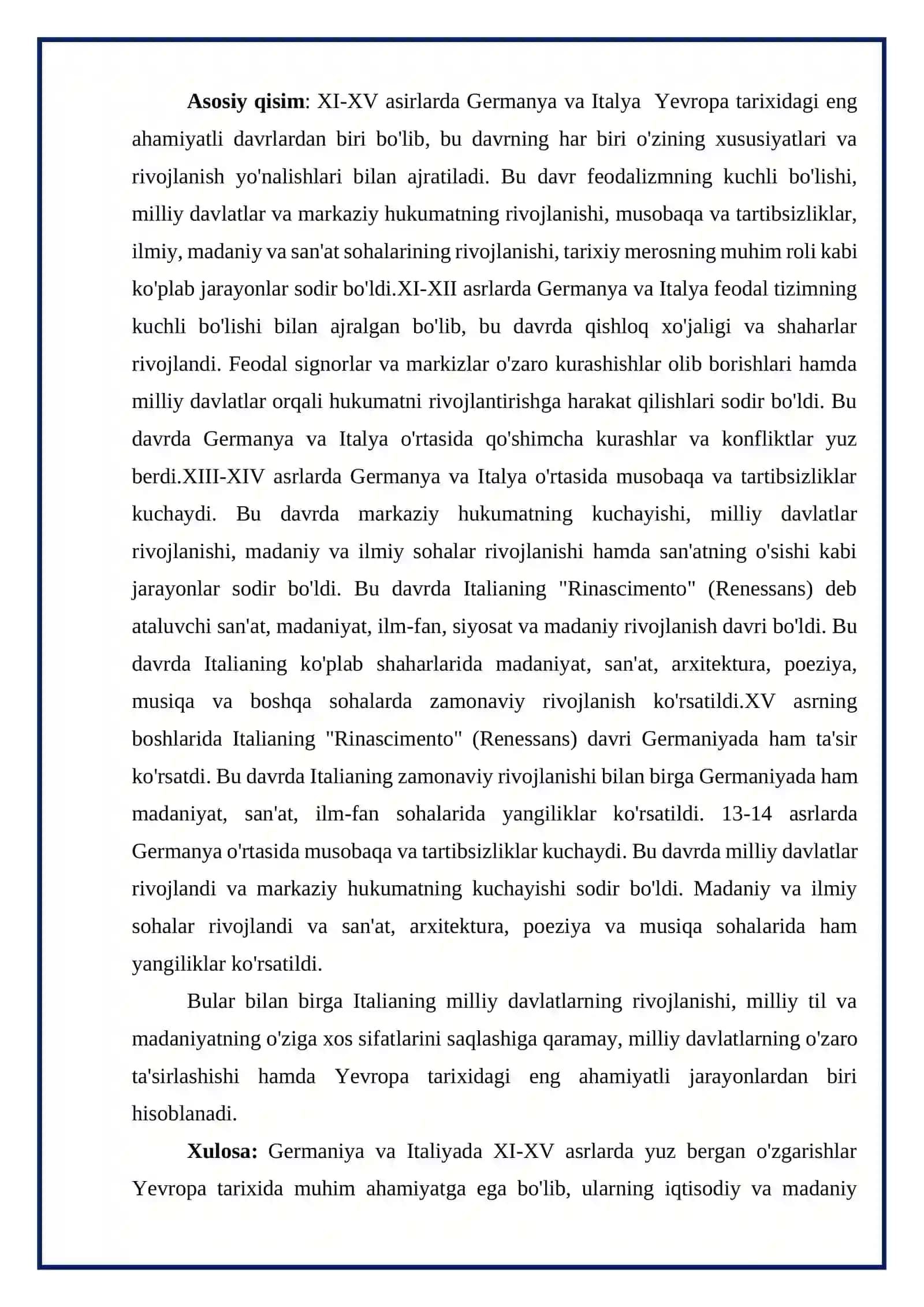 XI-XV- ASIRLARDA GERMANYA VA ITALYA 2