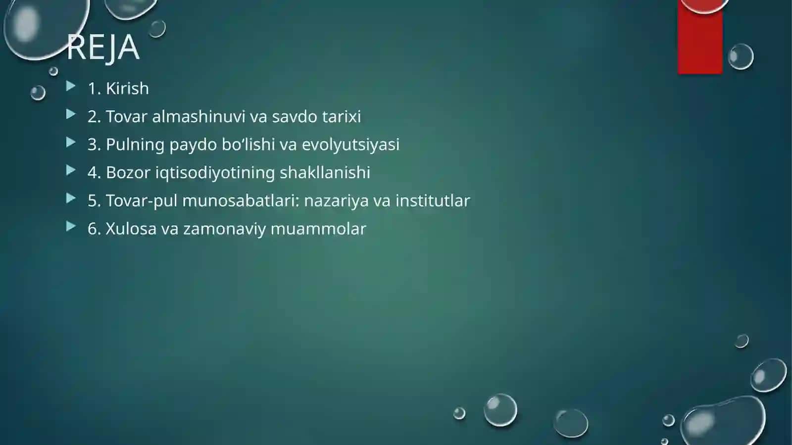 Tovar va Pul Munosabatlari Rivojlanishi Iqtisodiyoti 2