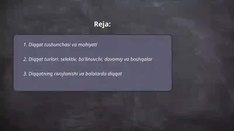 Diqqat haqida 2
