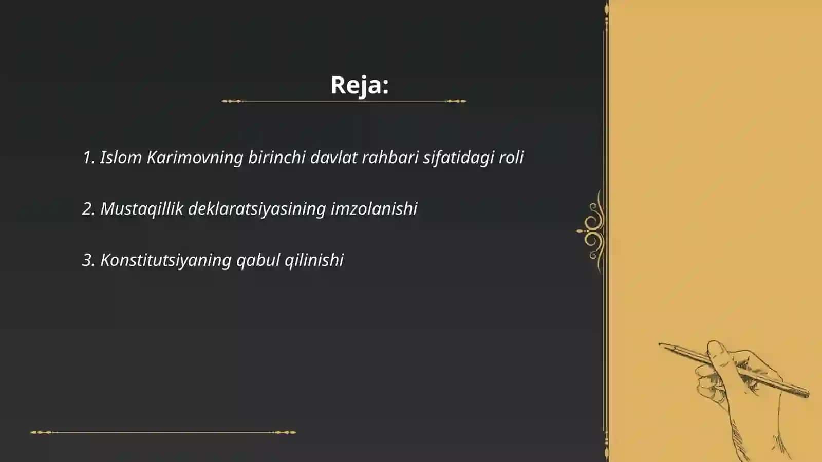Islom Karimovning Uzbekistan mustaqillikiga qoʻshgan hissasi 2