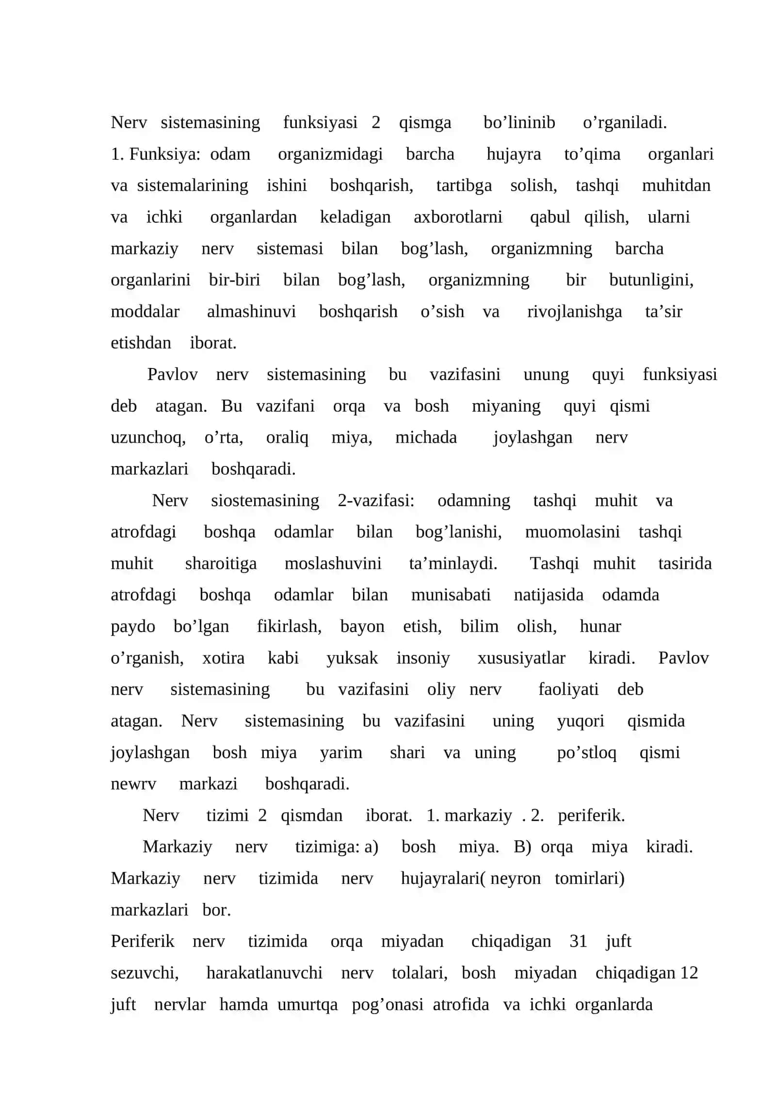Bolalar asab tizimi va oliy nerv faoliyatining yosh xususiyatlari 2