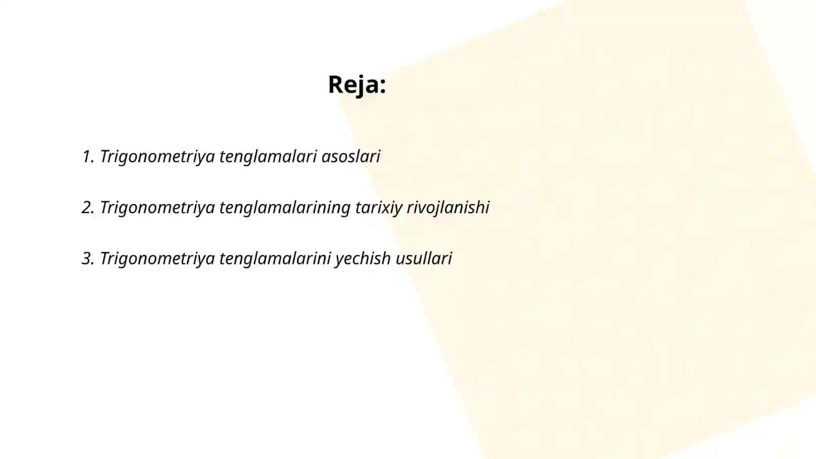 Trigonometriya Tenglamalarni Òqitish Metodikasi 2