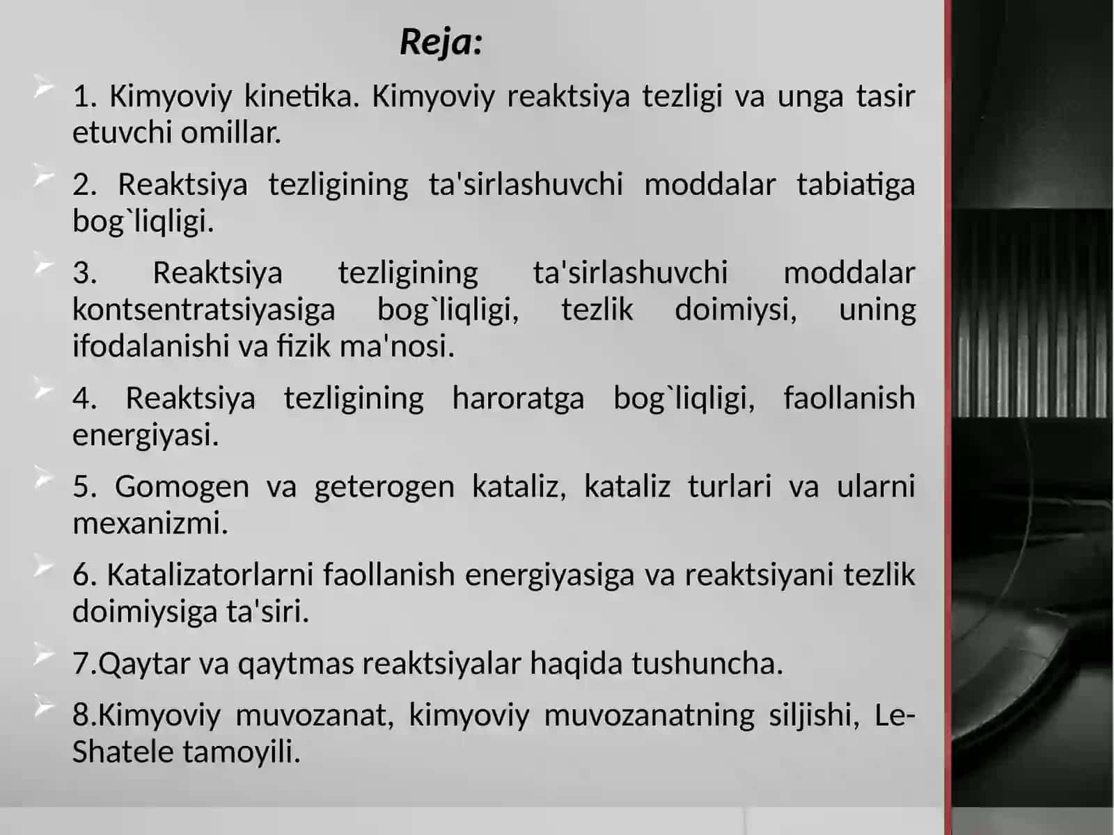 Kimyoviy Muvozanat 2