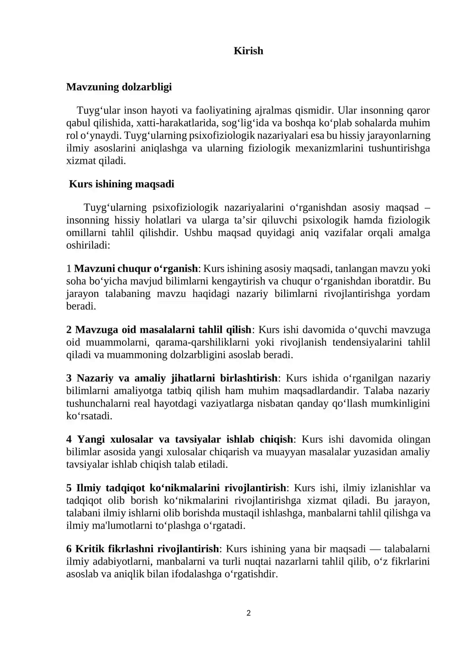 Tuyģularning psixofiziologik nazariyalari 2
