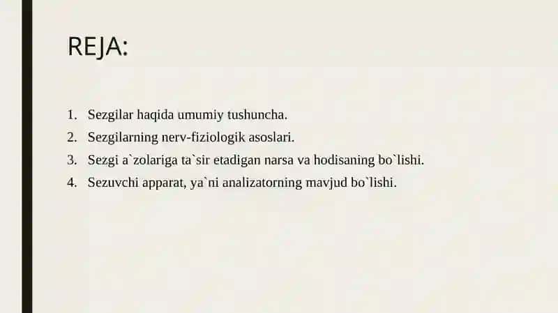 Sezgini pisixologik o’lchovlar orqali tadqiq qilish 2