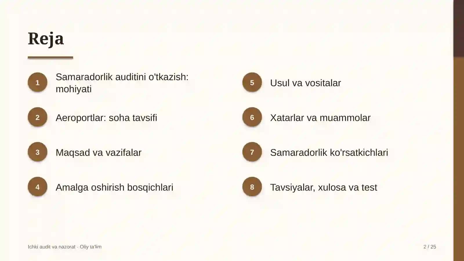 aeroportlarda samaradorlik auditini o'tkazish 6570 2