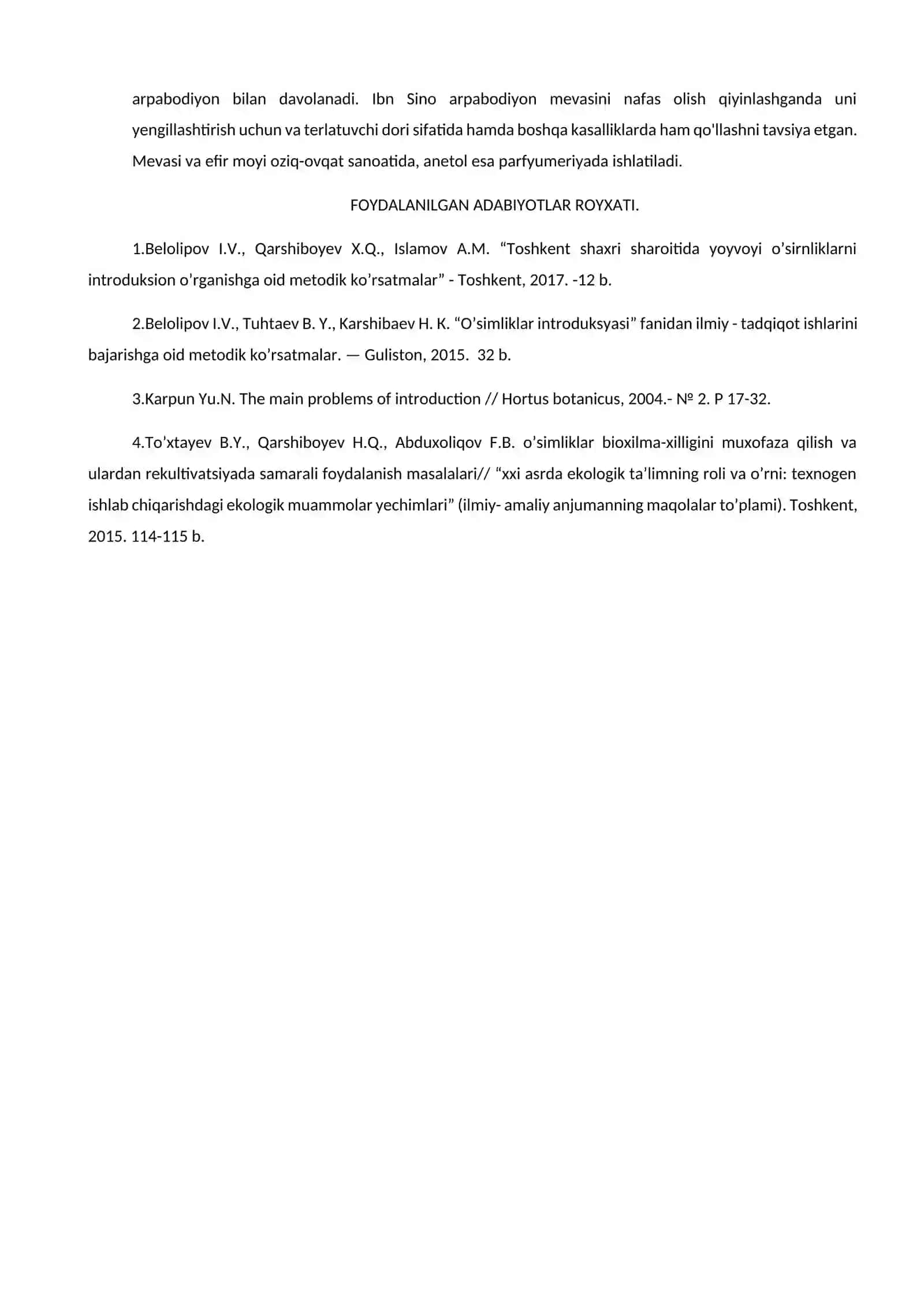 Anissimon (oddiy) arpabodiyon - Pimpinella Anisum L. (Anisum Vulgare Gaertn) 2
