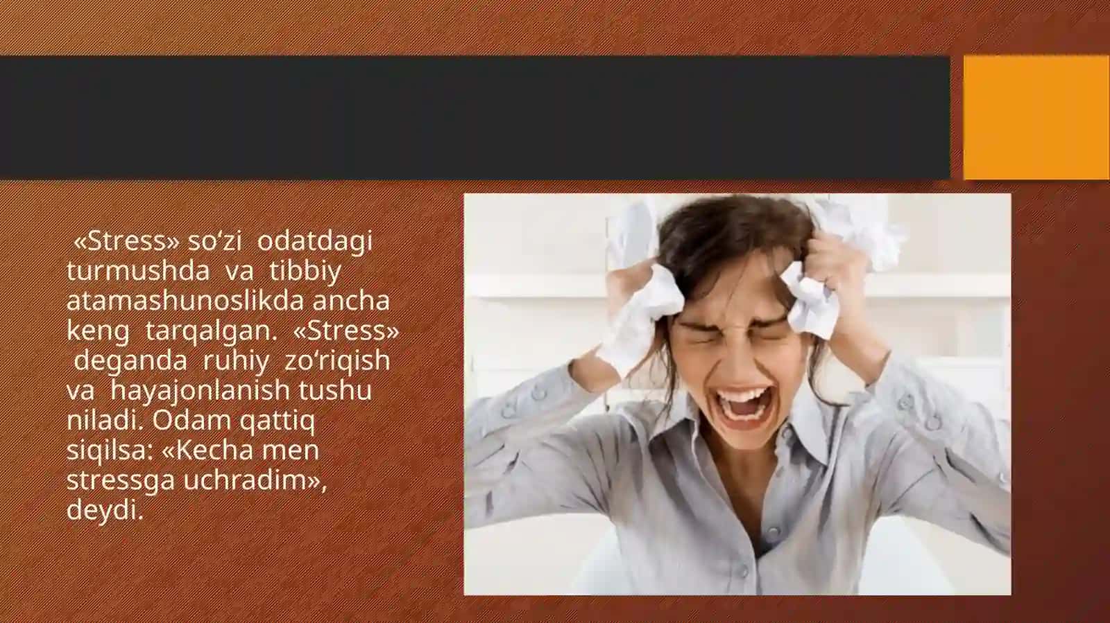 Stress rivojlanishini zamonaviy nazariyasi 2