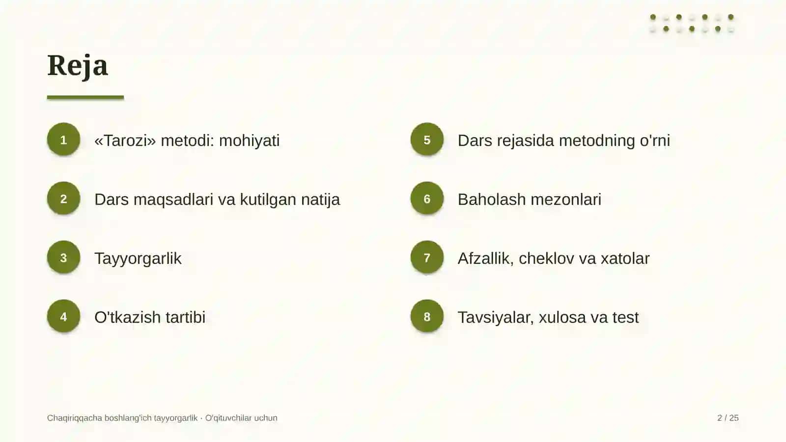 chaqiriqqacha boshlang'ich tayyorgarlik darslarida tarozi metodidan foydalanish 6595 2