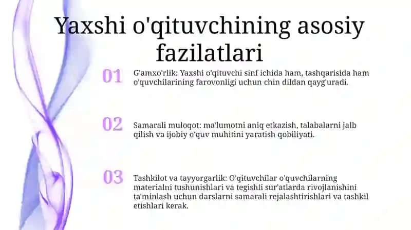 O'Qituvchi Tanlama 2