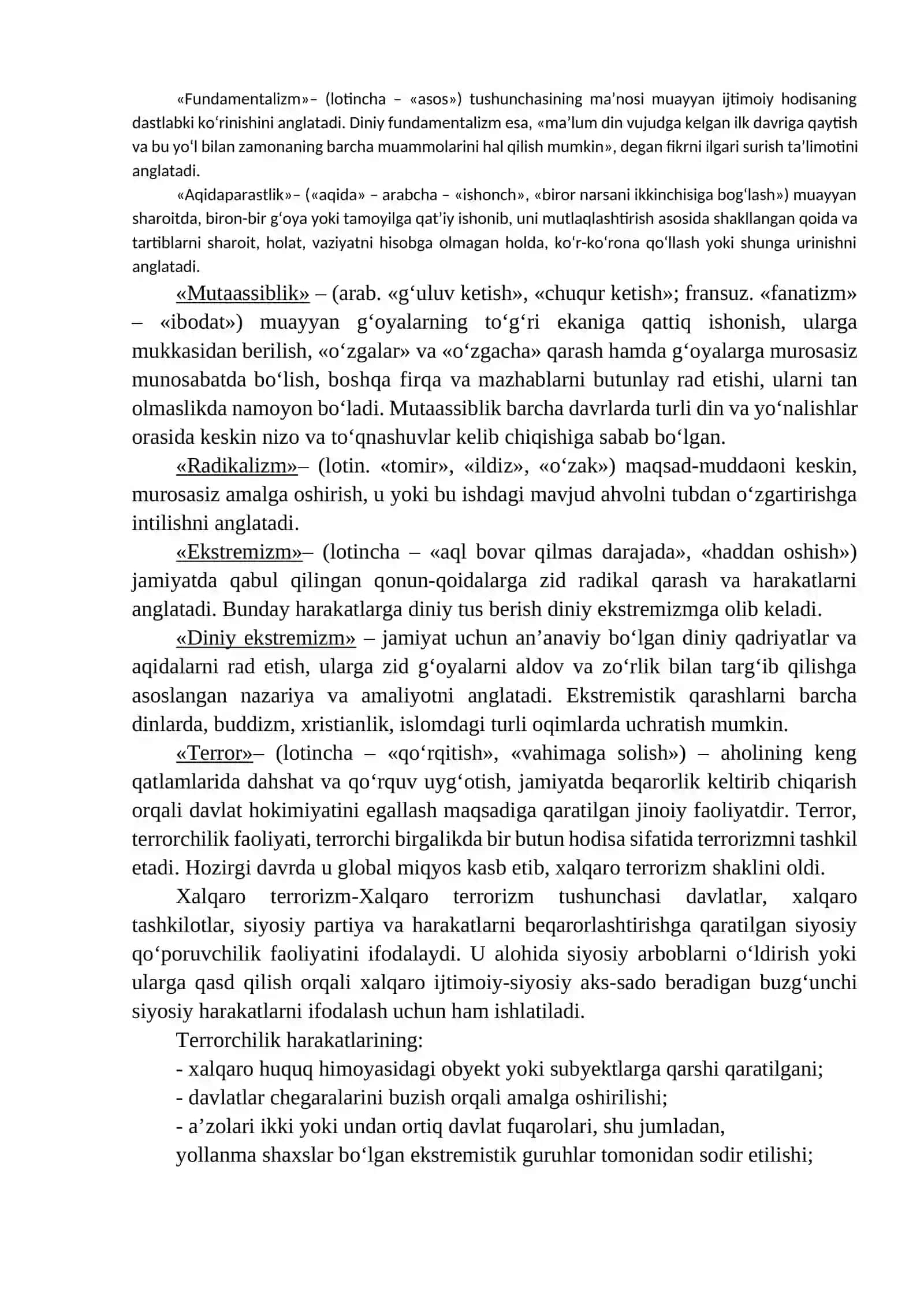 Ekstremizm va terrorizm tarixi 2