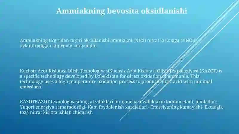Kuchsiz Azot Kislotasi Olish Texnologiyasi 2