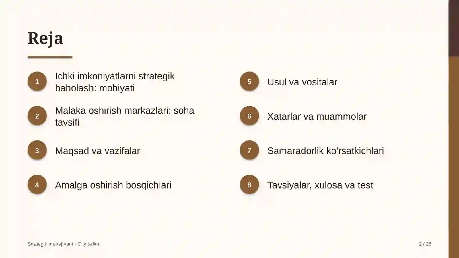 malaka oshirish markazlarida ichki imkoniyatlarni strategik baholash 3560 2