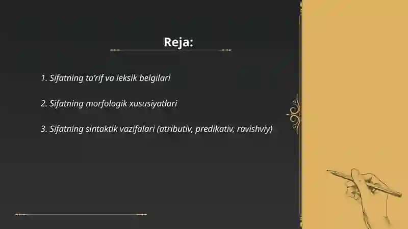 Sifat va uning grammatik xususiyatlari 2