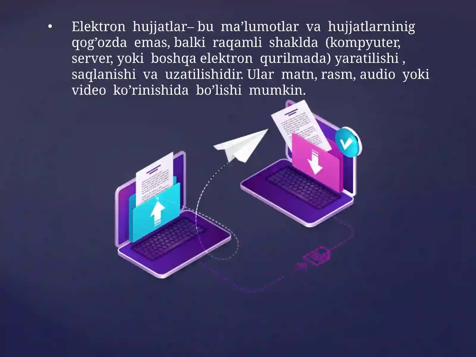 Elektron hujjatlar va raqamli ish yuritish tili. 2