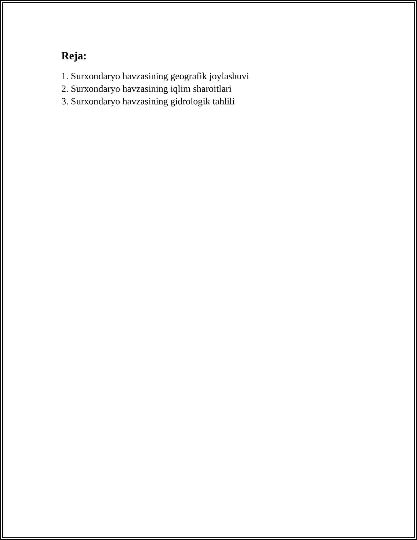 SURXONDARYO HAVZASI GIDROGRAFIYASI 2