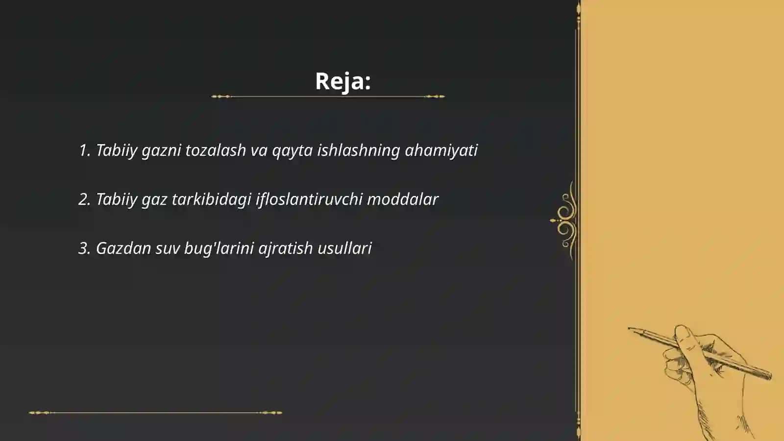 Tabiiy gazni tozalash va qayta ishlash usullari 2