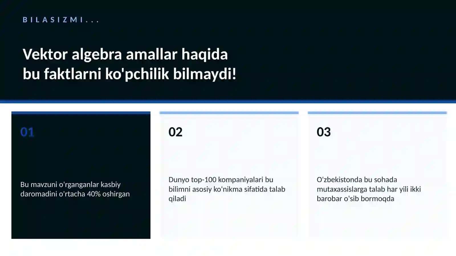 Vektor algebra amallar 2
