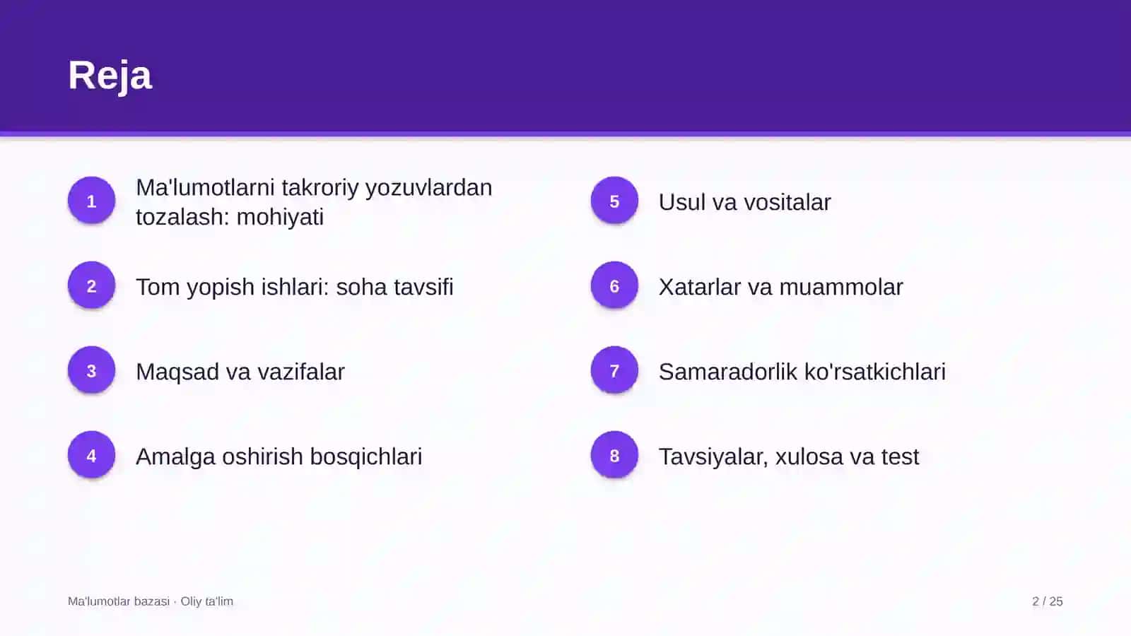 tom yopish ishlarida ma'lumotlarni takroriy yozuvlardan tozalash 9633 2