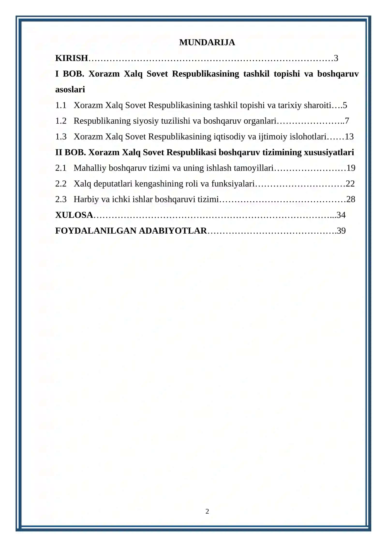 Xorazm Xalq Sovet Respublikasi Boshqaruv Tizimi 2