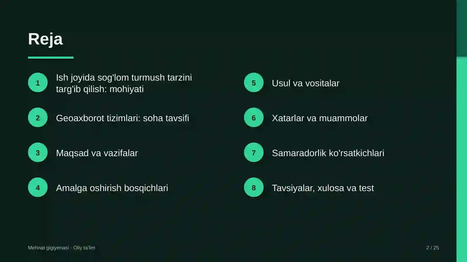 geoaxborot tizimlarida ish joyida sog'lom turmush tarzini targ'ib qilish 8231 2