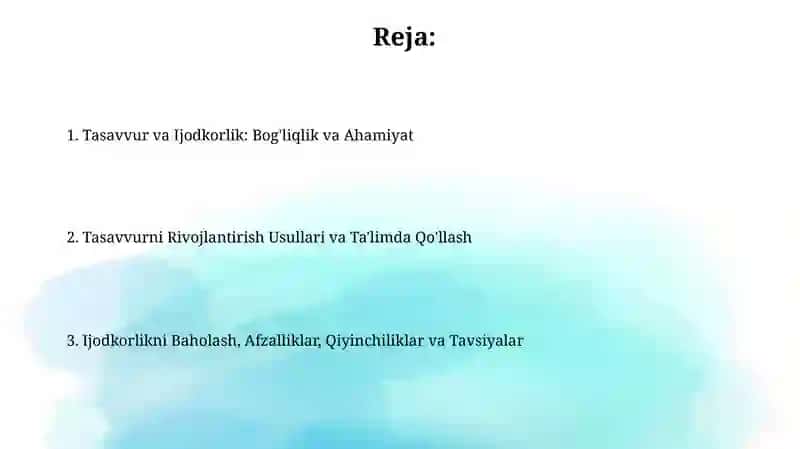 Talabalarda ijodkorlik qobiliyatini rivojlantirishda hayol jarayonining ahamiyati 2