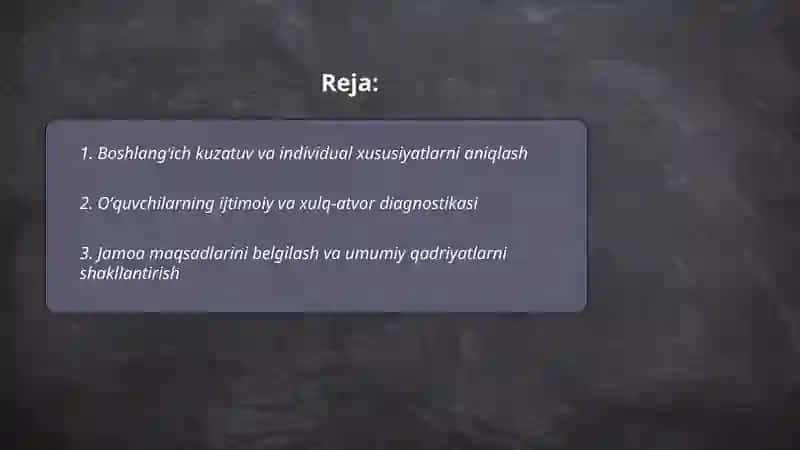 Boshlangʻich sinfda oʻquvchilar jamoasini shakllantirish bosqichlari 2