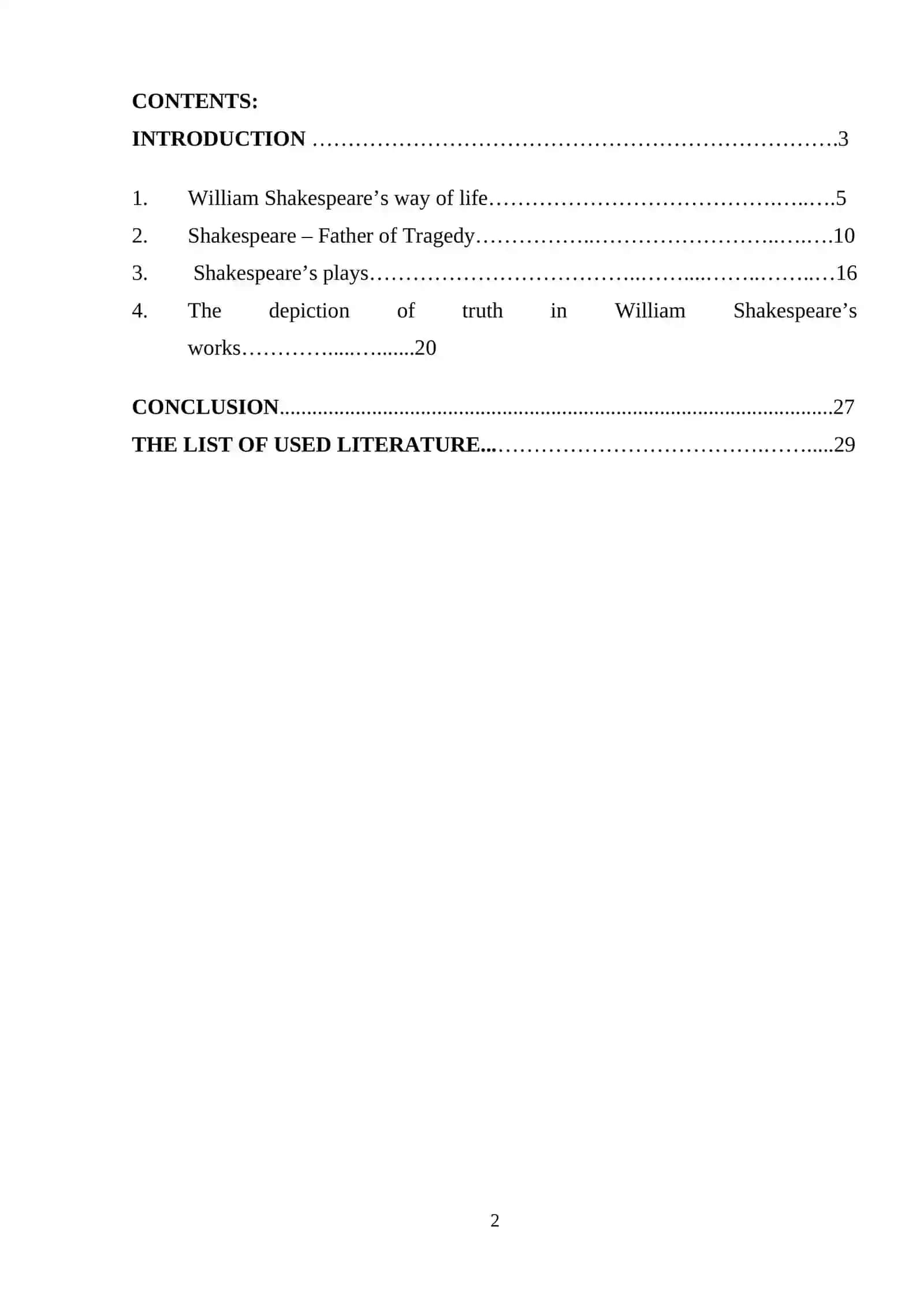 Understanding of Shakespeare's English history in the genre of the tragedies 2